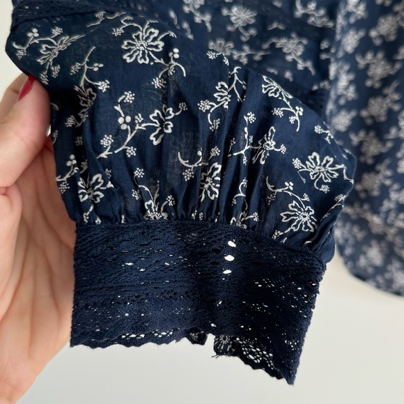 New Veronica Beard Kent Floral Embroidered Long-Sleeve Top Size 6 - Picture 5 of 13